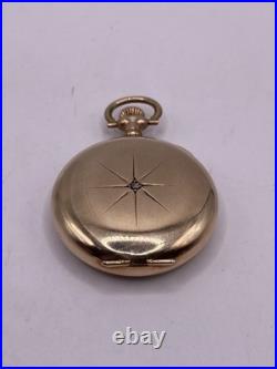 Antique Vintage Pocket Watch 20-Year Case GF Gold Filled wi/ Diamond! Runs! WOW