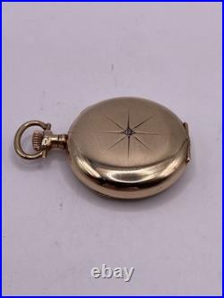 Antique Vintage Pocket Watch 20-Year Case GF Gold Filled wi/ Diamond! Runs! WOW