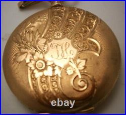 Antique Waltham 14K Yellow Gold Pocket Watch in Hunter Case from 1893-1902