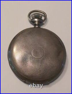 Antique Waltham 15 Jewels Sterling Hunter Case Pocket Watch Running