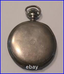 Antique Waltham 15 Jewels Sterling Hunter Case Pocket Watch Running