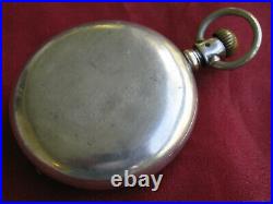 Antique Waltham 18s Pocket Watch, Coin Silver Ohara Dustproof Hunting Case