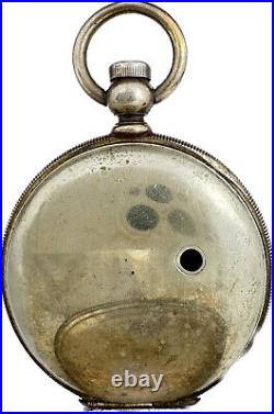 Antique Waltham 2 oz Hunter Pocket Watch Case for 18 Size Key Wind Coin Silver