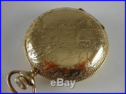Antique Waltham Appleton Tracy pocket watch 1882. Lovely decorated Hunter case