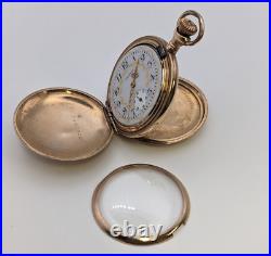 Antique Waltham Gold Filled Hunter Case Pendant Pocket Watch. Needs Service