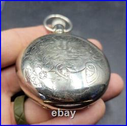 Antique Waltham Grade 81 Pocket Watch Runs Nice Engraved Case 18s 15j