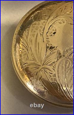 Antique Waltham Open Pocket WatchFahys Montaak Gold Fill Case-Etched Bird Motif