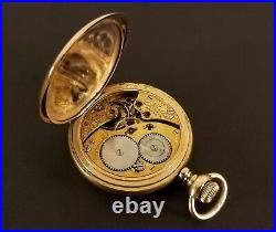 Antique Waltham PS Bartlett Pocket Watch Gold Fill Hunter Case 16 Jewels 0 Size