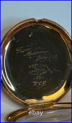 Antique Waltham Pocket Watch 1905, 17 Jewels, Hunter Case, Works