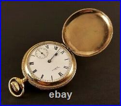 Antique Waltham Pocket Watch Gold Filled Hunter Case 16 Size Ca. 1912