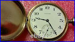 Antique Waltham Pocket Watch Gold fill Hunter Case 1914 working and keeps time