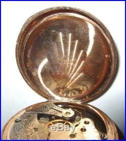 Antique Waltham Pocket Watch Hunter's Case Gold Filled Engraved 1903 It Runs