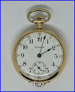 Antique Waltham Pocket Watch Ladies Solid 14K Gold Double Case