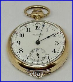 Antique Waltham Pocket Watch Ladies Solid 14K Gold Double Case