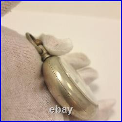 Antique Waltham Pocket Watch Watch Silver Case Working Condition Open Face