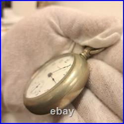 Antique Waltham Pocket Watch Watch Silver Case Working Condition Open Face