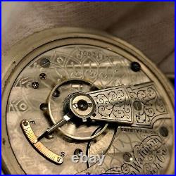 Antique Waltham Pocket Watch Watch Silver Case Working Condition Open Face