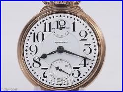 Antique Waltham Vanguard M#1908 16s 23j Pocketwatch with Up/Down Ind. Waltham Case