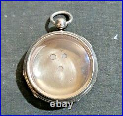 Antique Warranted Coin Silver Coin Fob Fusee Pocket Watch Case Stamp #130 USA