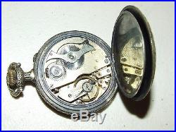 Antique Working Systeme Roskopf Swiss Pocket Watch withRock Climbing Repousse Case