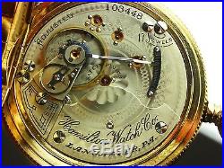 Antique all original 18s Hamilton 927 pocket watch. Original Gold filled case