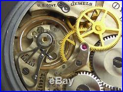 Antique original 16s Hamilton 4992B Navigational pocket watch 1942. Great case