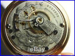 Antique original 18s Elgin Father Time Rail Road pocket watch 1900. Lovely case