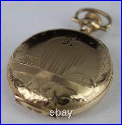 Antique pocket watch Suffolk hunter 14k GOLD filled case 7j 0s Philadelphia