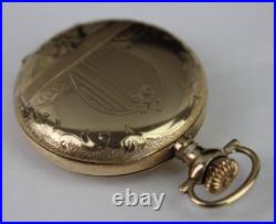 Antique pocket watch Suffolk hunter 14k GOLD filled case 7j 0s Philadelphia