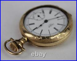 Antique pocket watch Suffolk hunter 14k GOLD filled case 7j 0s Philadelphia
