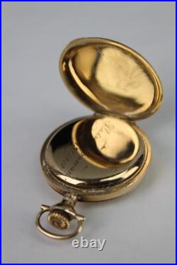 Antique pocket watch Suffolk hunter 14k GOLD filled case 7j 0s Philadelphia