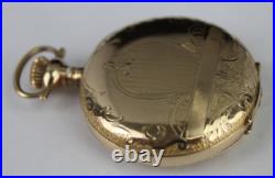 Antique pocket watch Suffolk hunter 14k GOLD filled case 7j 0s Philadelphia