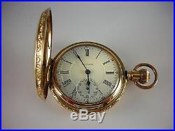 Antique rare 18s Waltham Vanguard RailRoad pocket watch 1894. Lovely Hunter case