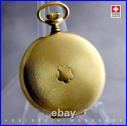 Arnex Model 14G New17 Jewels Incabloc Gold-Plated Case Pocket Watch Unitas 6498