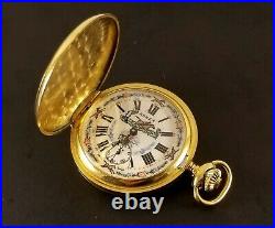 Arnex Time Co. Pocket Watch 17 Jewels Swiss Made Gold Tone Hunter Case