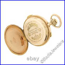 Audemars Freres Minute Repeater Moon Phase Pocket Watch 14K Gold Hunter Case