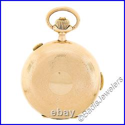 Audemars Freres Minute Repeater Moon Phase Pocket Watch 14K Gold Hunter Case