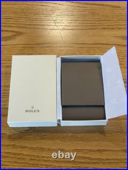 Authentic Rolex Taupe Leather Watch Case Travel Pouch Rare Color Great Gift