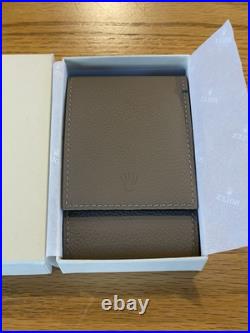 Authentic Rolex Taupe Leather Watch Case Travel Pouch Rare Color Great Gift
