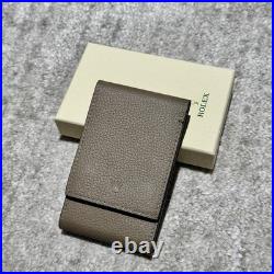 Authentic Rolex Taupe Leather Watch Case Travel Pouch VIP Gift