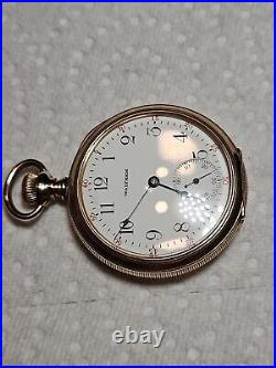 B106 Antique Model 1908 Waltham 610 Pocket Watch Gold Filled Case 16s 7j