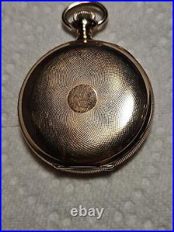 B106 Antique Model 1908 Waltham 610 Pocket Watch Gold Filled Case 16s 7j