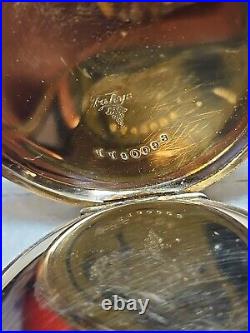 B106 Antique Model 1908 Waltham 610 Pocket Watch Gold Filled Case 16s 7j