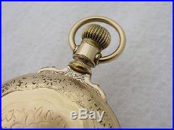 Beautiful Fancy Antique 18s Gold Filled Box Hinge Pocket Watch Case Parts Repair