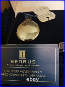 BENRUS 17 JEWELED Pocket Watch, NEW IN CASE