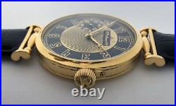 BIG Marriage Luxury ANTIQUE Swiss Wristwatch Hy. Moser Schaffhausen Gilt Case