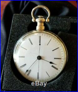 BOVET FLEURIER Chinese Duplex Pocket Watch. Silver Case OF KW KS 56 mm Ca 1830's