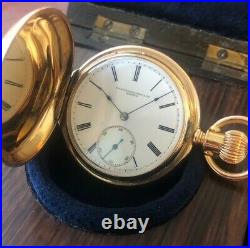 Beautiful 18ct Patek Philippe Full Hunter Engraved Case Pocket Watch