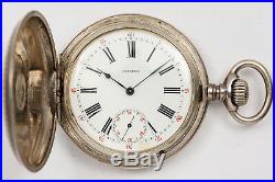 Beautiful Longines Grand Prix Antique Pocketwatch in Silver Case out of Estate