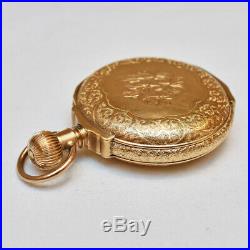 Big, Beautiful 18s 14k 14kt Gold Box Case Waltham #1883 Pocket Watch C. 1887